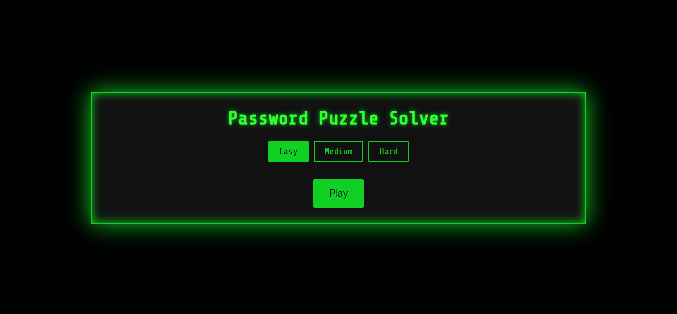 Hacker-themed interface